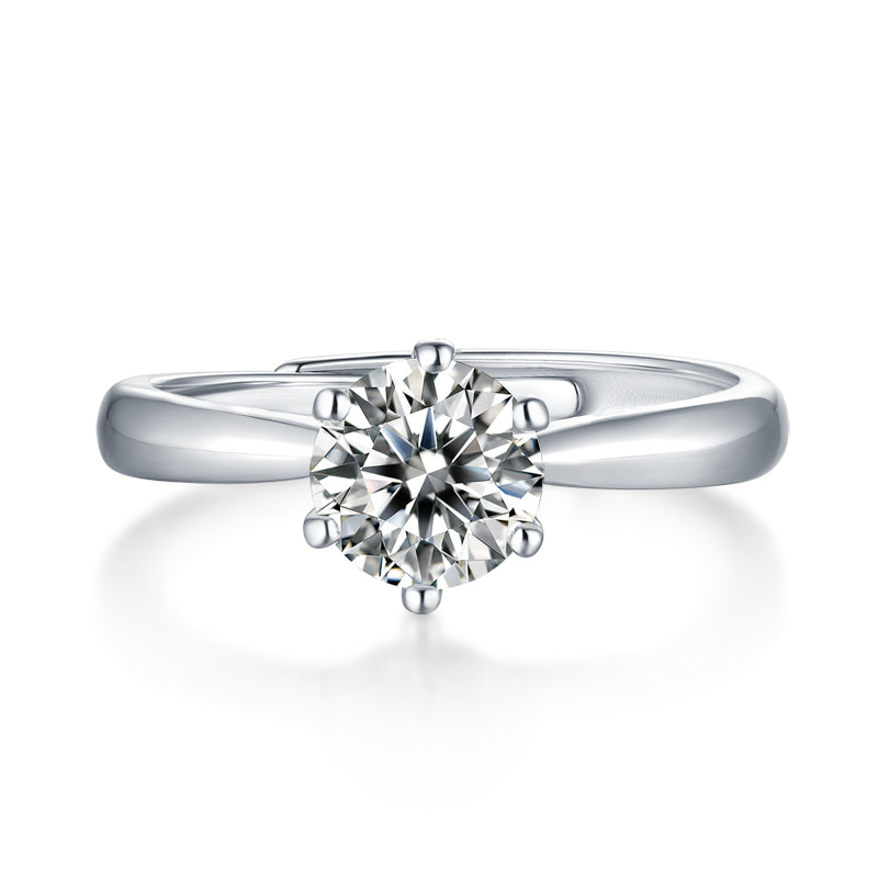 FortunaideAnelli con Moissanite Quadrata 1 Carato in Argento 925 | Gioiello Eleg Position 5
