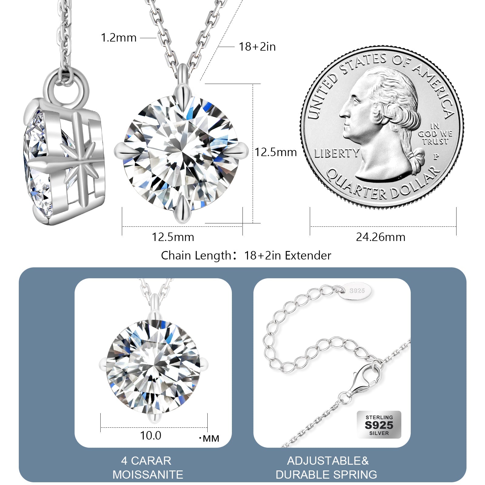Fortunaide Collana in Argento 925 con Moissanite | Eleganza e Lusso Accessibile Necklaces Position 3