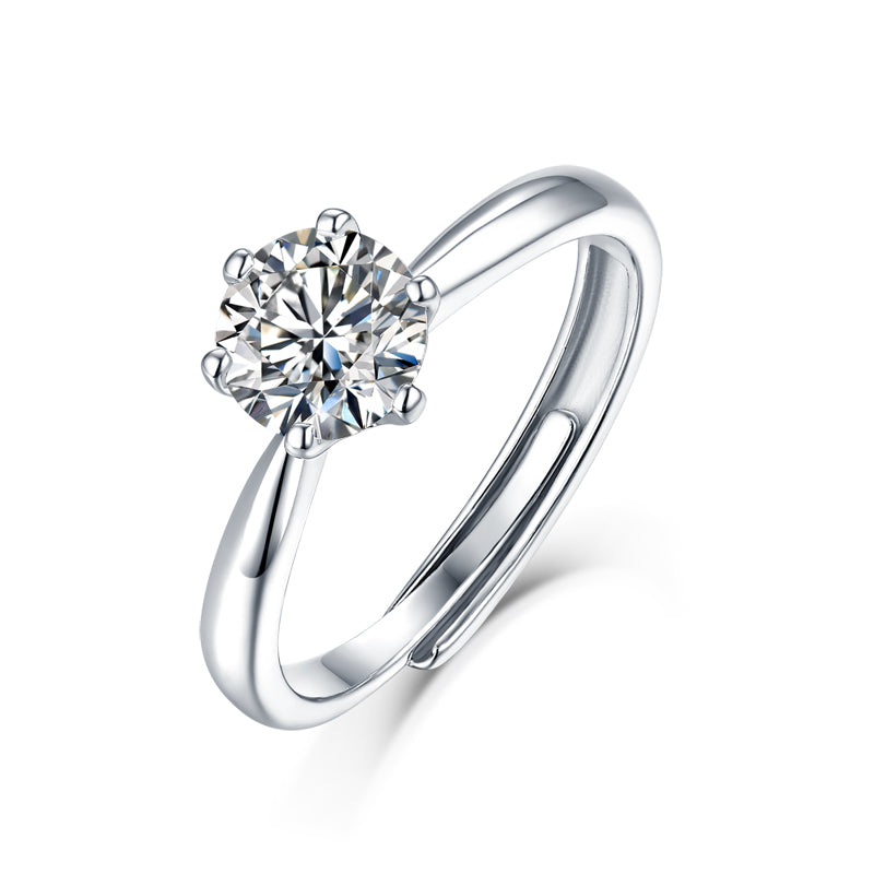 FortunaideAnelli con Moissanite Quadrata 1 Carato in Argento 925 | Gioiello Eleg Position 4