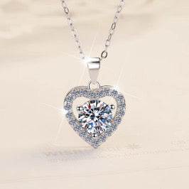 Orogiovane Collana Cuore Éternelle – Gioiello in Argento 925 con Moissanite Position 1